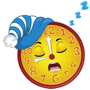 Sleepy clock illustration