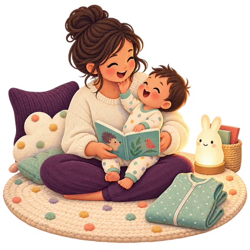 A smiling baby illustration