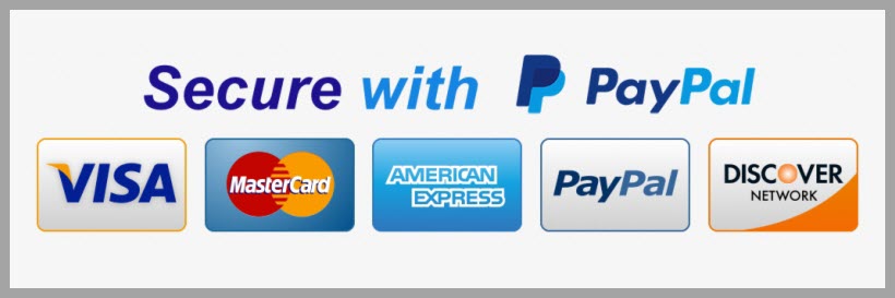 Secure with PayPal and supported payment methods
