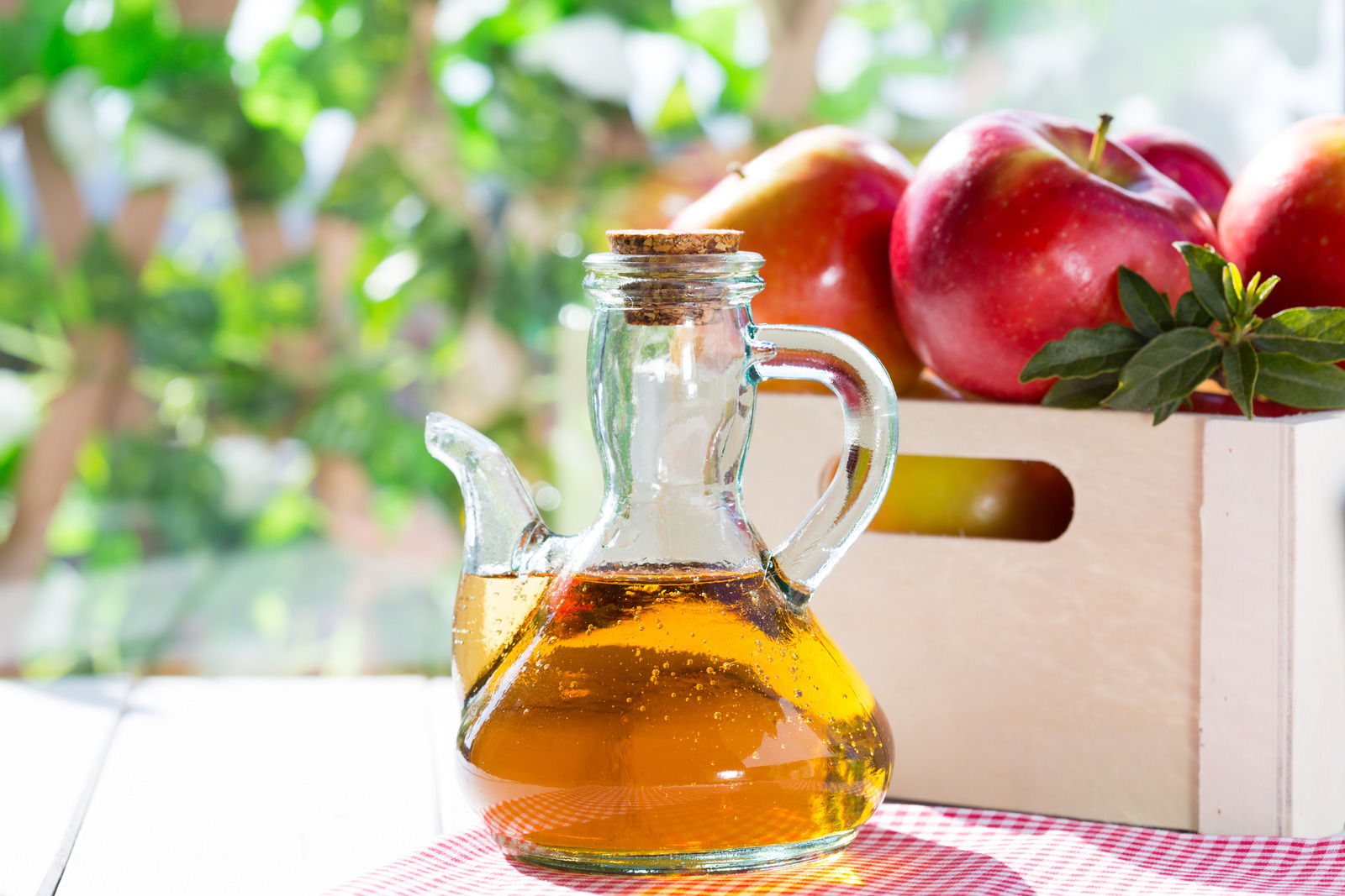 apple cider vinegar in jar