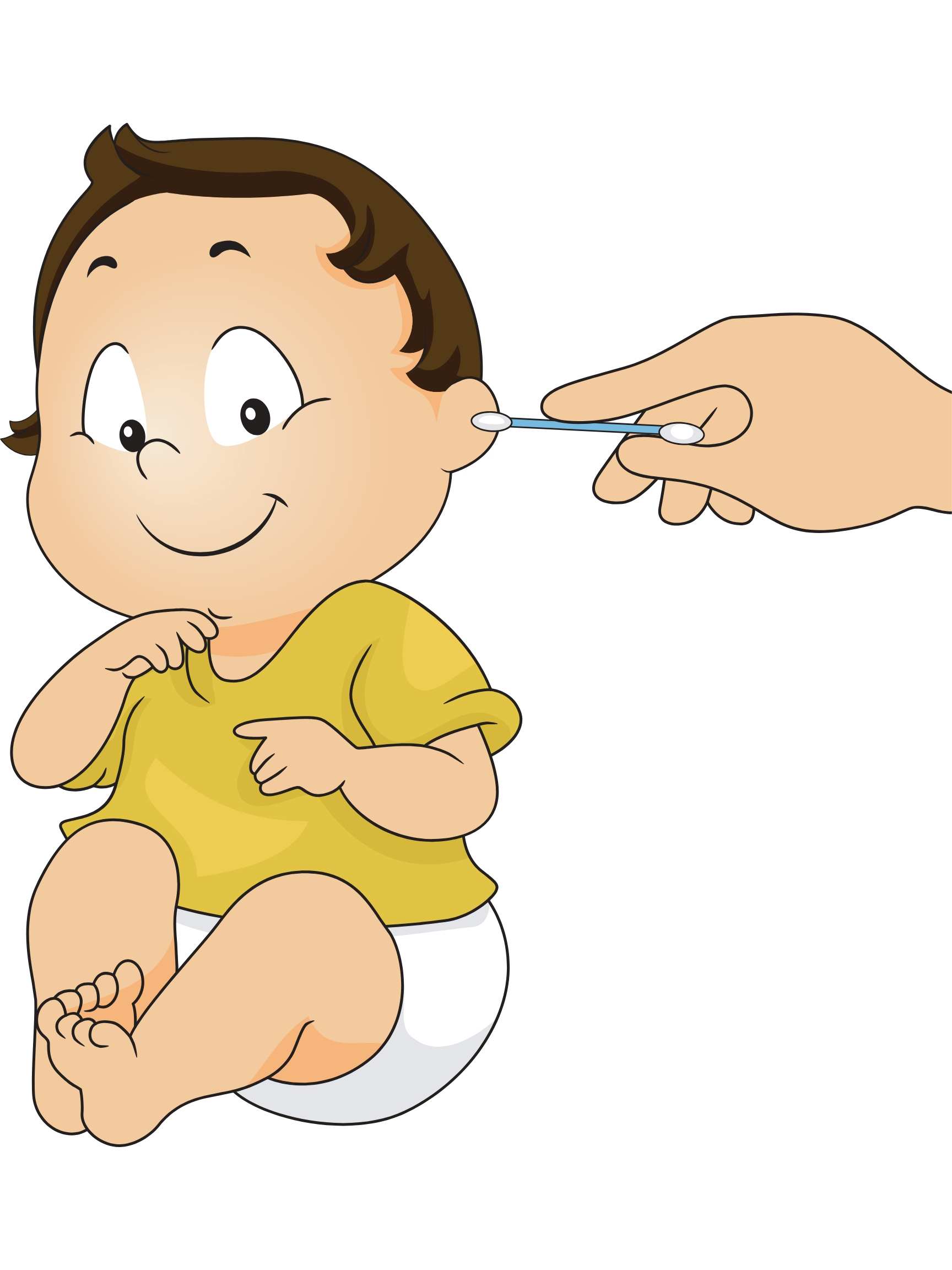Мытье и чистка ушей для детей