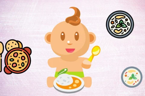 baby eating curry