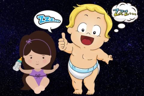 baby sleeping with arms up