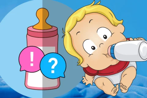 a sitting baby boy won't finish his bottle