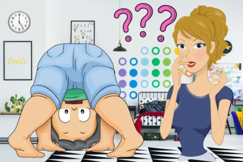 toddler dragging head on floor
