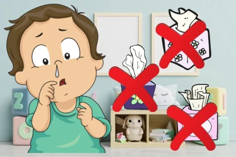 toddler won't blow his nose