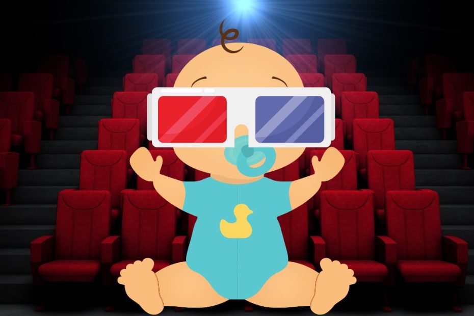 baby wearing 3D glasses
