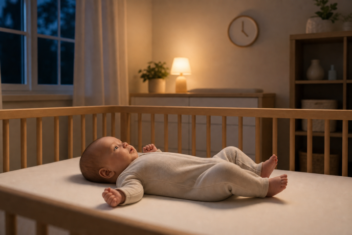 Editorial scene illustrating a comprehensive guide to your 10-week-old's sleep schedule in a bright home setting.