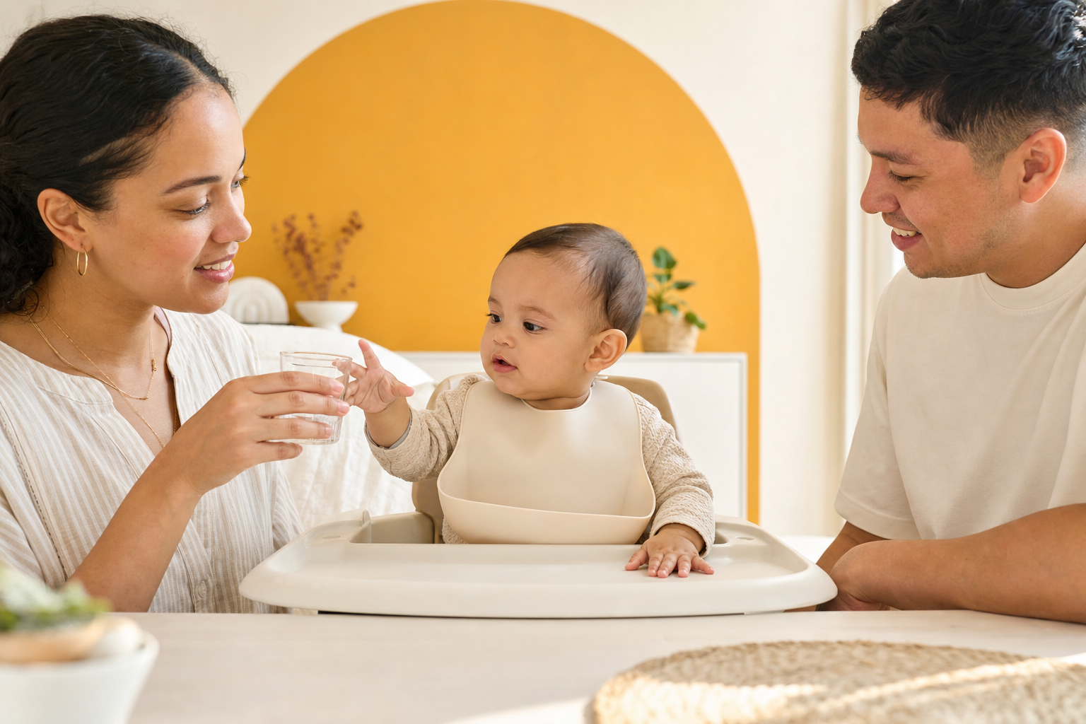 Editorial scene illustrating is your baby obsessed with drinking water? here’s what you need to know in a bright home setting.
