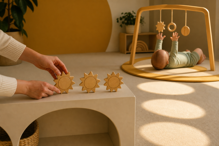 Editorial scene illustrating nap schedule for a 5-month-old: a comprehensive guide in a bright home setting.