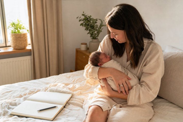 Editorial scene illustrating optimizing your 2-month-old's sleep schedule: a comprehensive guide in a bright home setting.