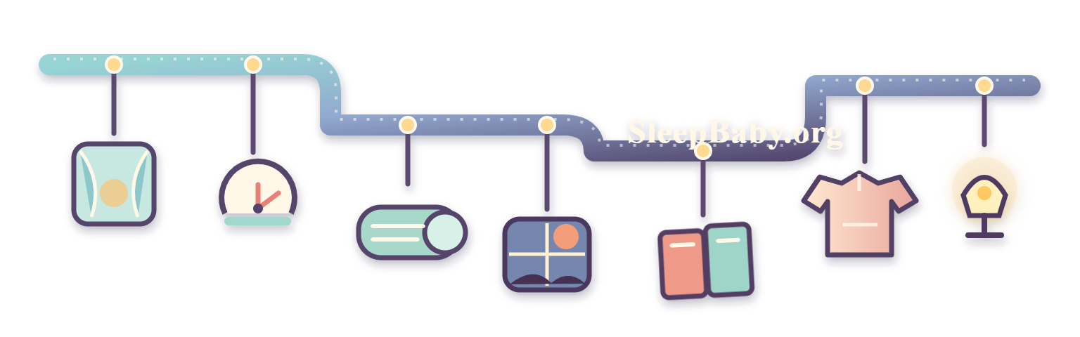 A stepped rail carries the nap that happened into two books, pajamas, and bedtime light.