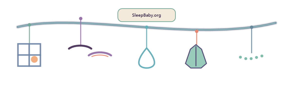 A morning window, paired blink arcs, sleep sack, and mint settling dots form an awake-blink teaching rail.