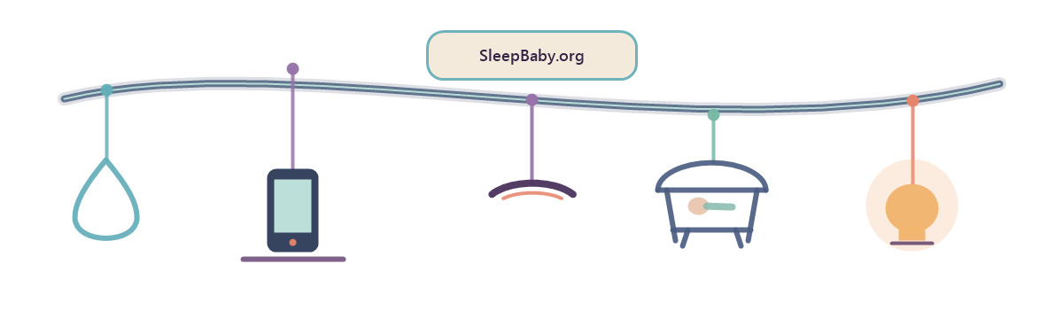 A clear tear outline, phone on a dresser, safe bassinet, and dim nightlight form an eye-comfort teaching rail.