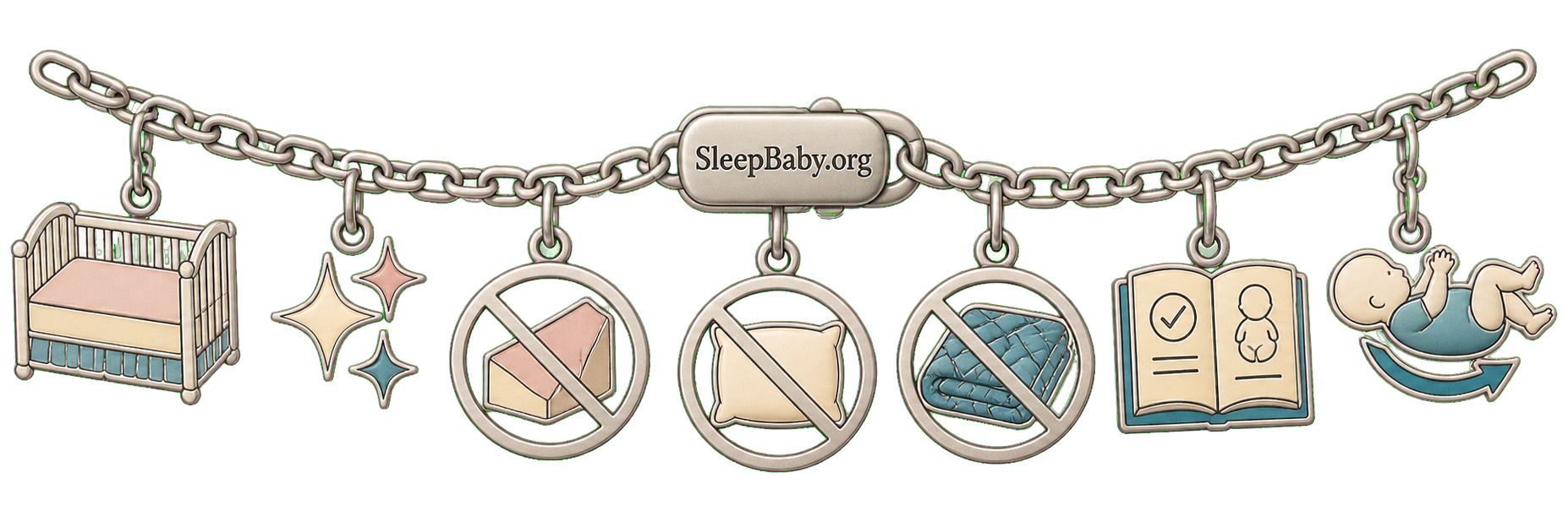 Bare crib charm ribbon with a fitted-sheet mattress, clear-space sparkles and crossed-out wedge, pillow and weighted blanket
