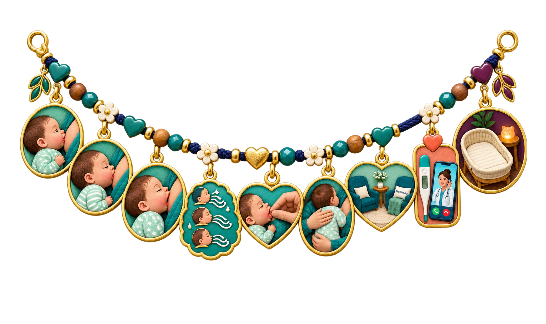 A charm strand maps breastfeeding transfer checks toward skilled feeding help.