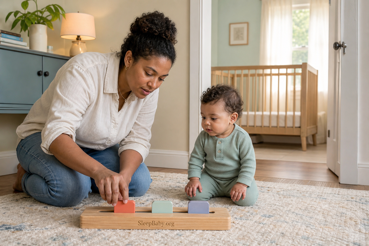 A parent adjusting the afternoon after a nine-month-old wakes early from a nap
