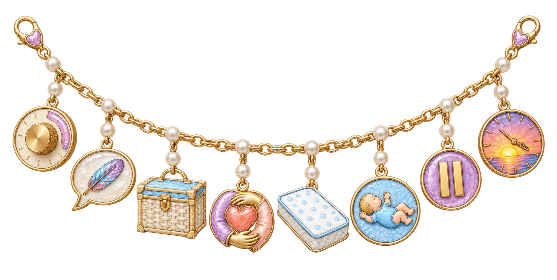Action ribbon with lower light, quiet voice, closed toy chest, cuddle, safe surface, pause, and low clock.