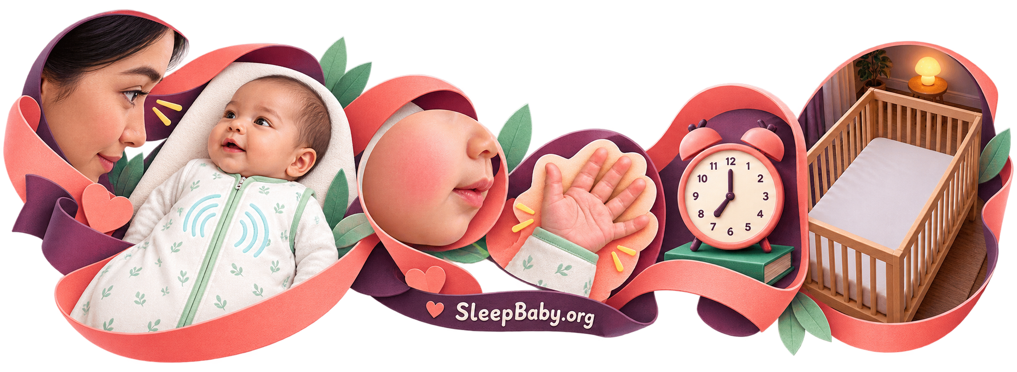 Whole-baby check rail for breathing, color, responsiveness, time, and sleep setting