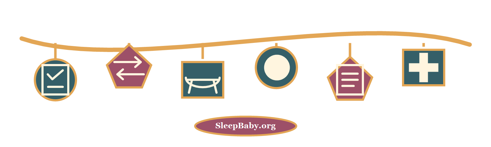 Amber charm rail connecting a plan and handoff with a bassinet, sleep, symptom notes, and medical care