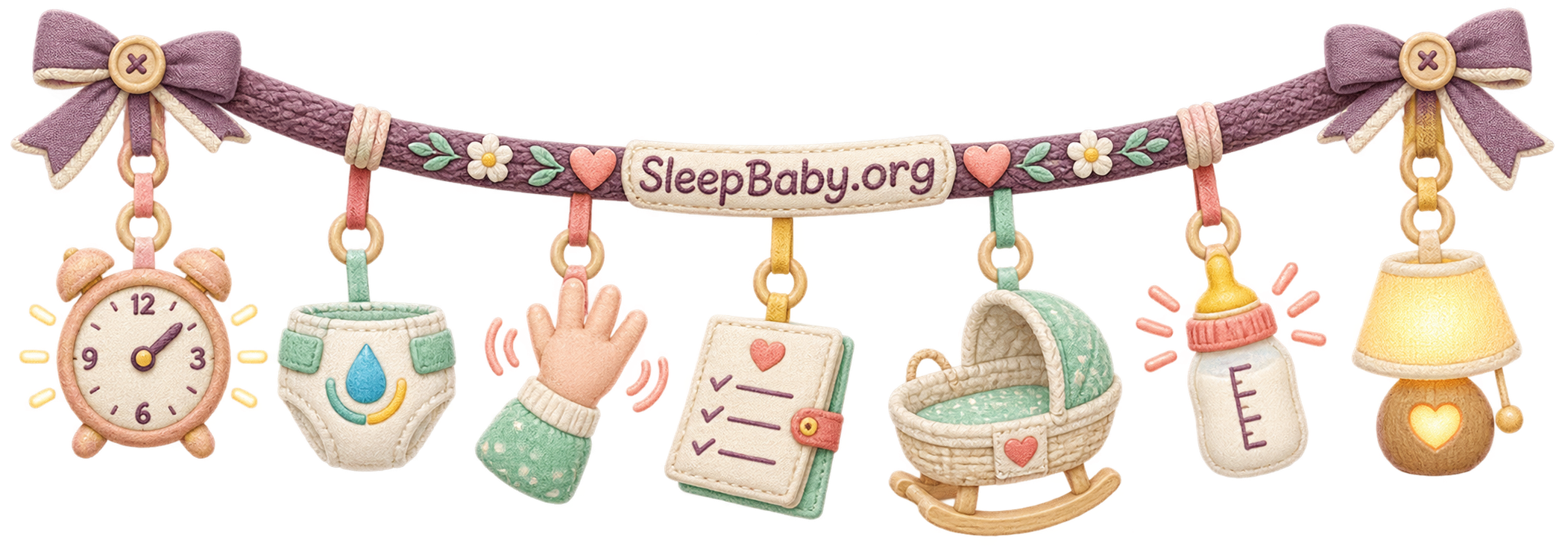 A soft clock, wet diaper, waking hand, discharge note, bassinet, feeding cue, and nightlight mark the first checks after circumcision