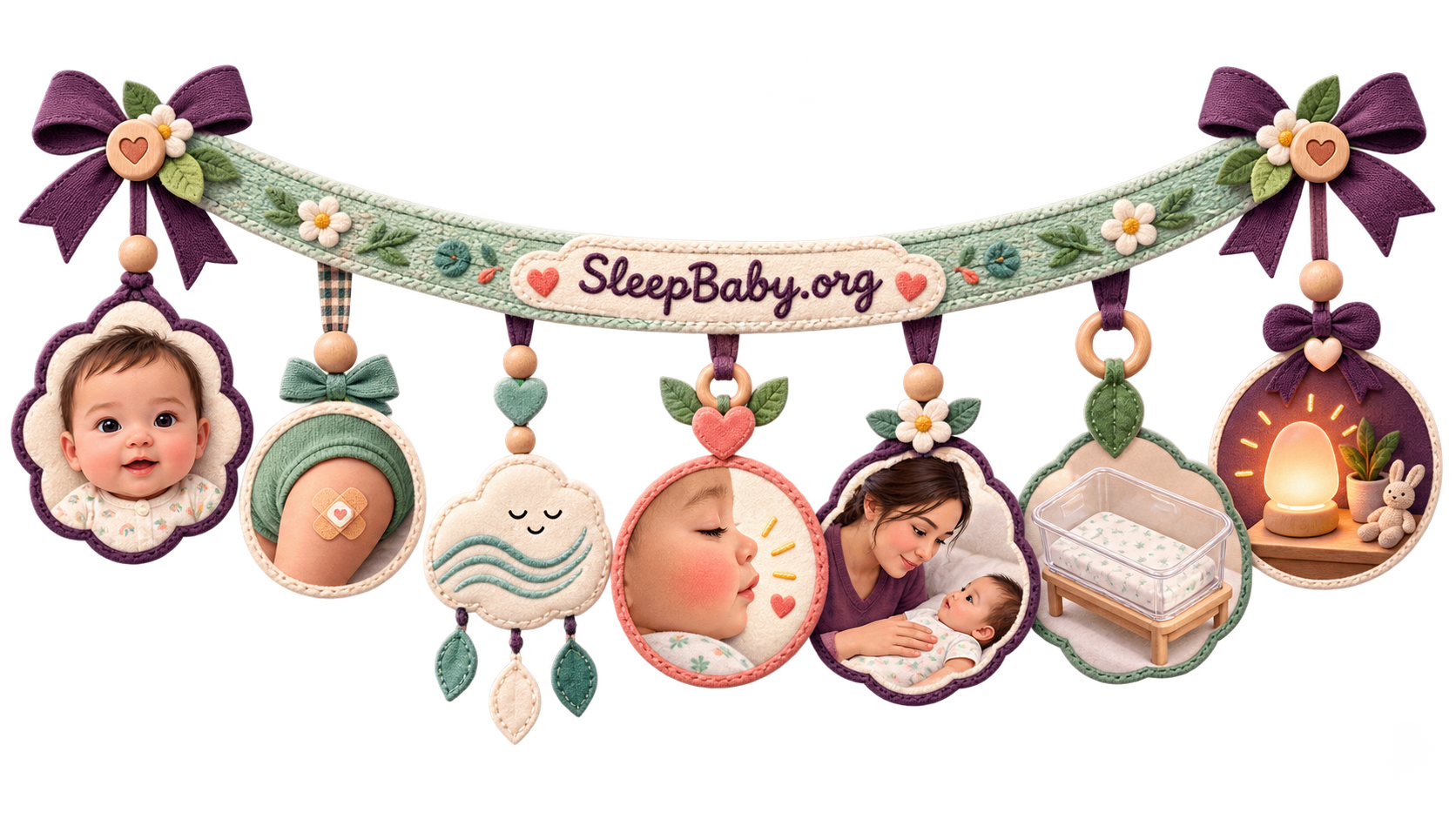 A responsive baby and whole-baby check lead toward an empty bassinet and warm night-light