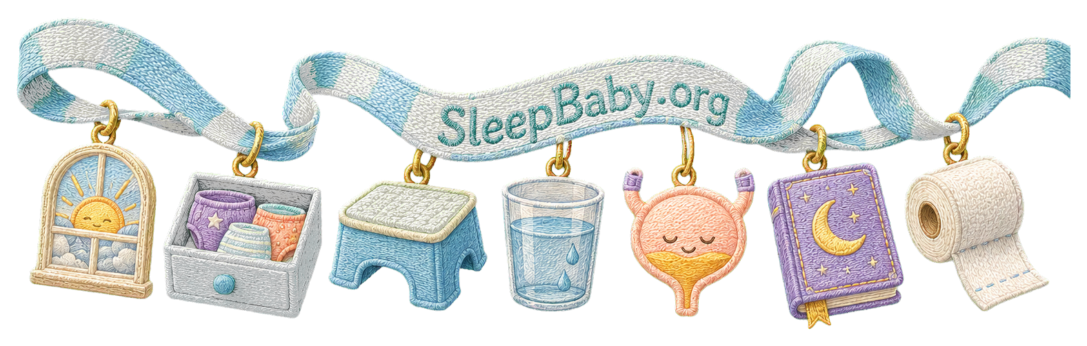 Woven toddler potty rail connects daytime practice with a short, predictable bedtime bathroom route