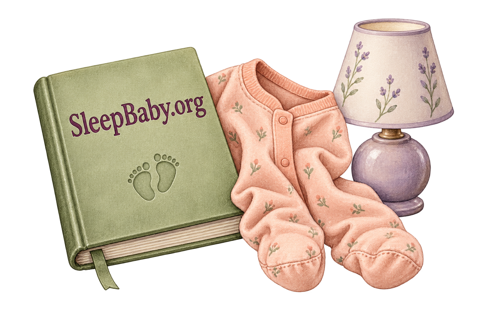 A closed care journal rests beside roomy pajama feet and a small warm reading lamp.