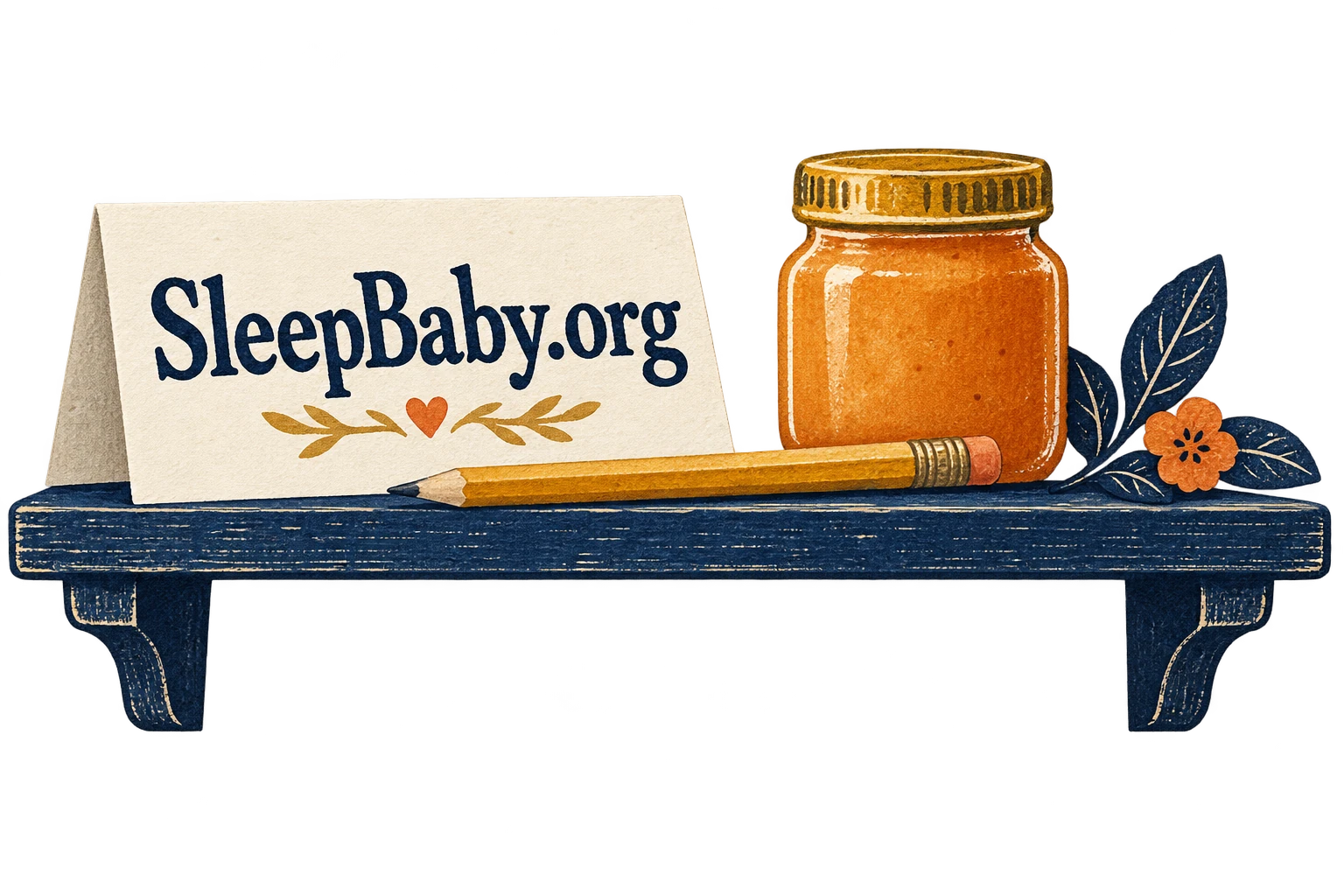 A closed jar on a small shelf beside a note card and pencil.